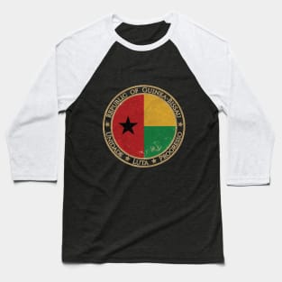 Vintage Republic of Guinea Bissau Africa African Flag Baseball T-Shirt